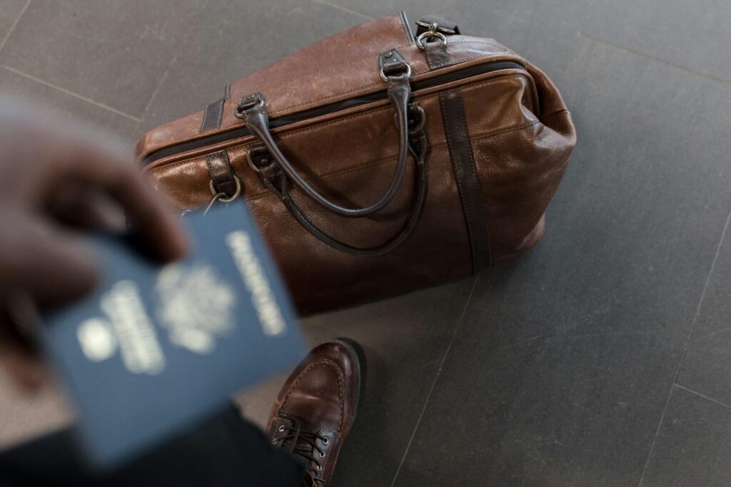 man with luggage