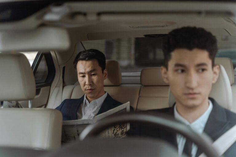 driver and client in car