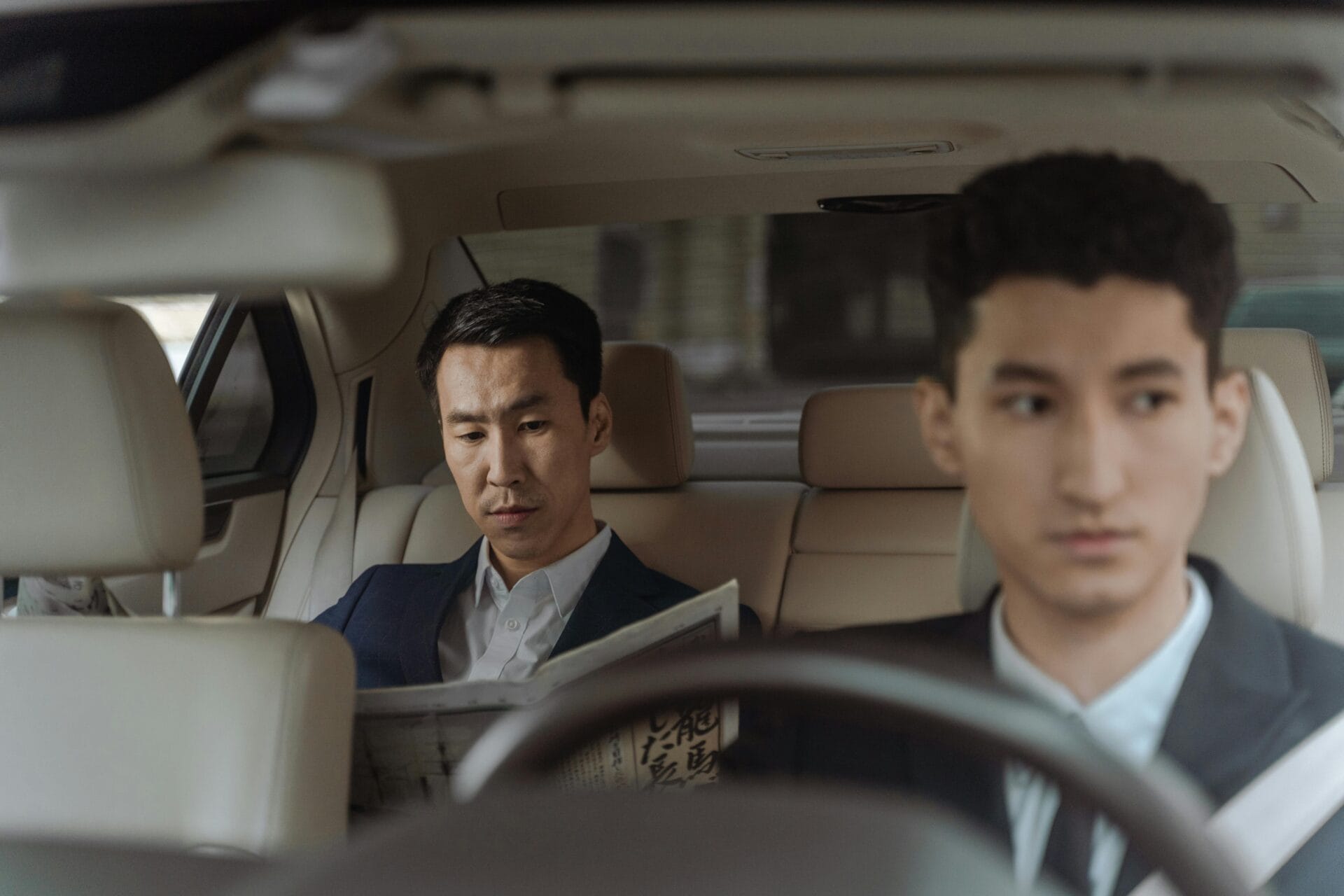 driver and client in car