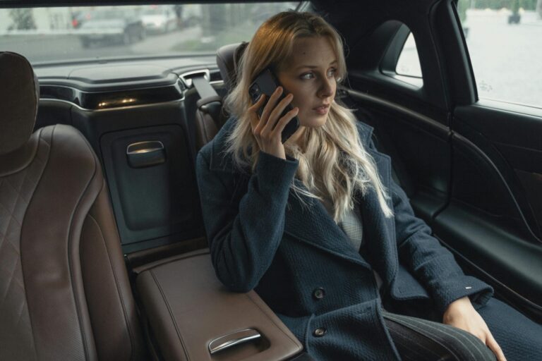 woman in vehicle