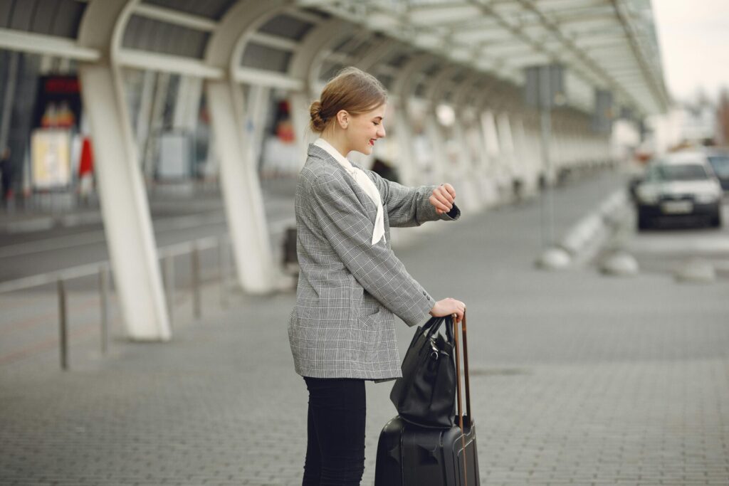 professional waiting for airport pickup