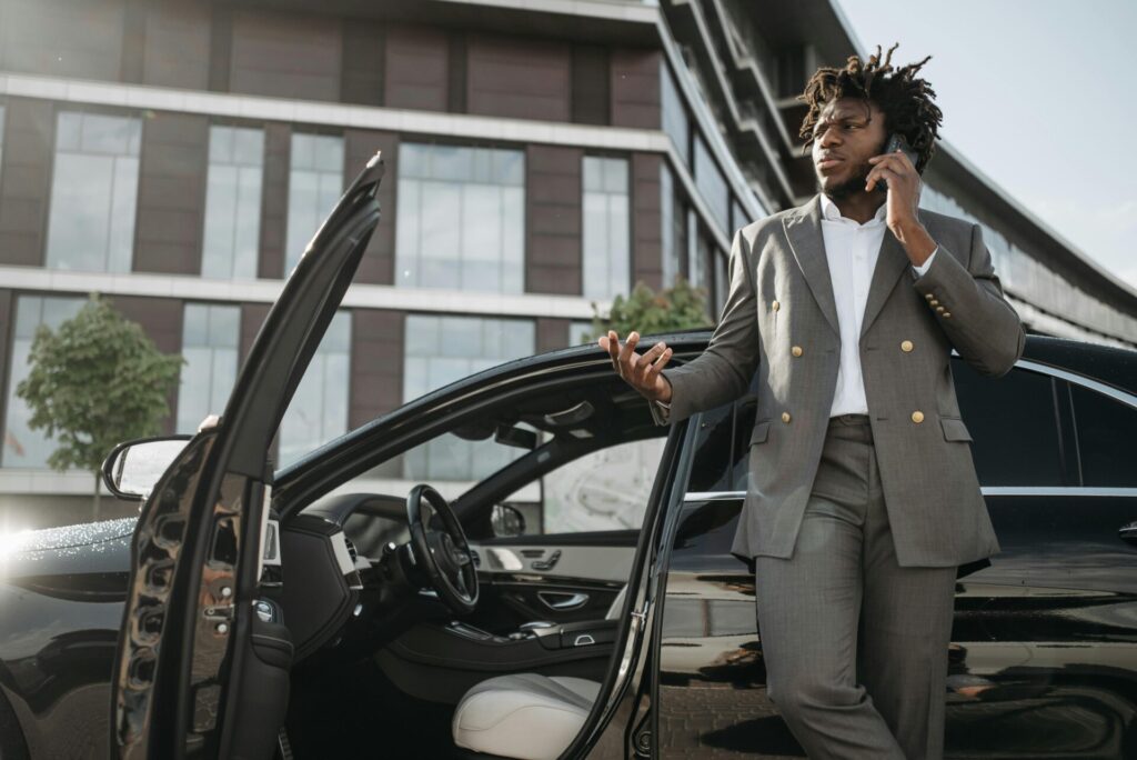 chauffeur waiting for passenger